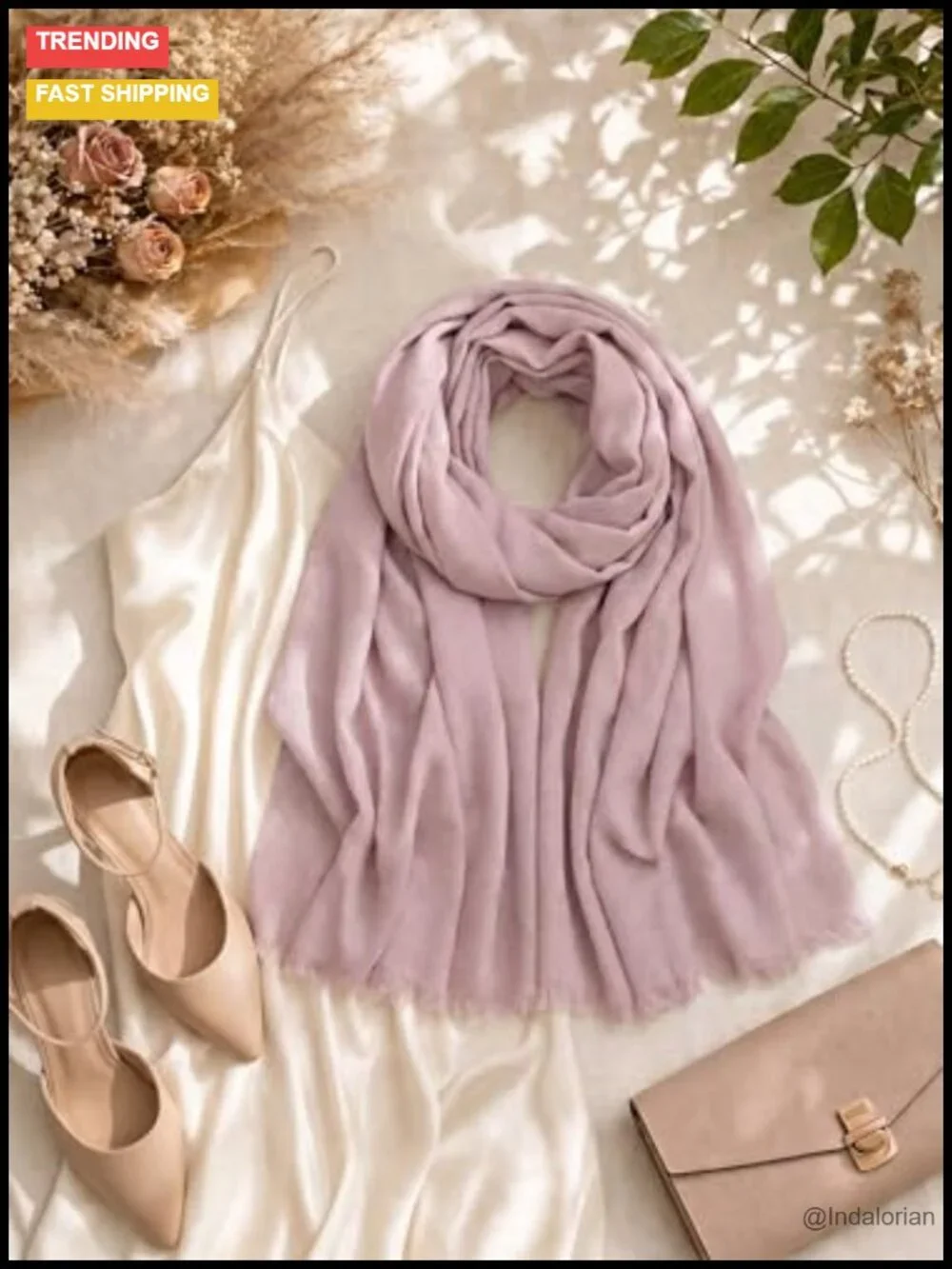 Fine Knit Shawl Wrap 55% Cashmere 45% Silk Lightweight Spring Summer